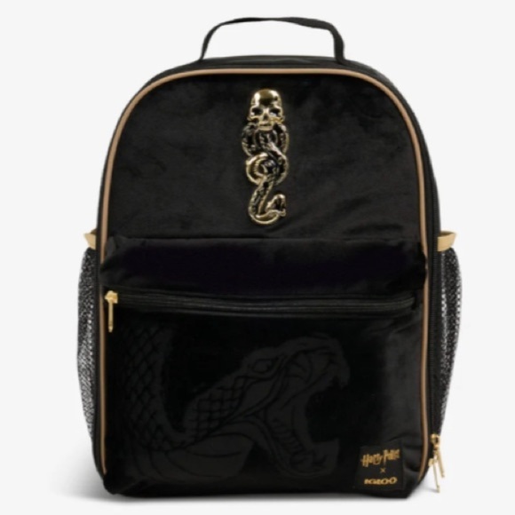 Harry Potter Backpack Black Velvet Insulated Mini Convertible Dark Arts NWT main image 12